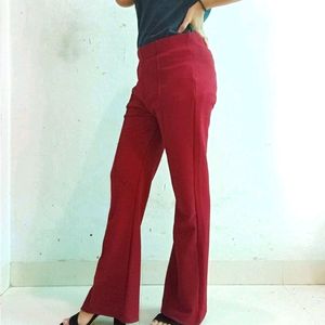 New With Tag Bootcut Maroon Trouser