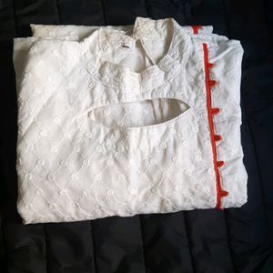 White Chikankari Kurta