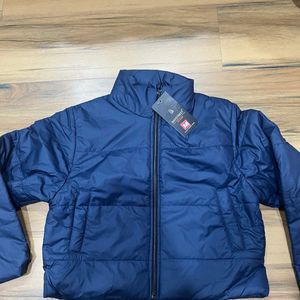 Womens brand new blue jacket slightly cropped