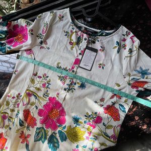 Floral print tunic kurta