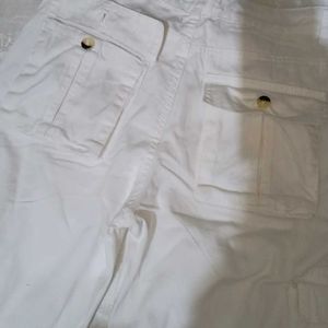 H&M White Cargo Pants