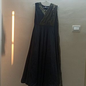 Maxi Dress For Party Wear Black