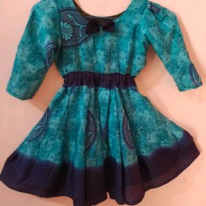 Cute Baby Frock Froc With Waist Lastic