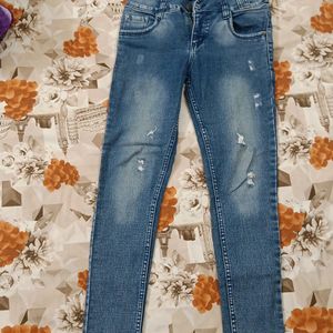 Blue High Waist Skinny Fit Jeans (4 Button