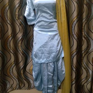 Satin Cyan Wedding Suit