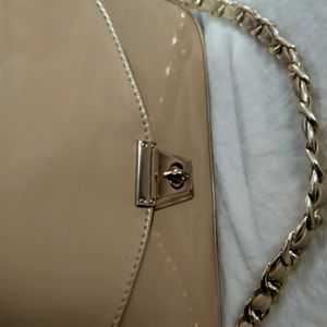 Beige Colour Party Appropriate Sling Bag