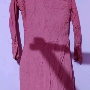 Pastel Pink Embroidery Kurti