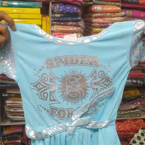 Jeans Frock Top For Girls