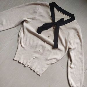 korean bow sweater🎀🖤