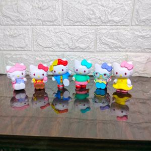 Combo Mini Hello Kitty Figure 6 Pcs