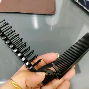 Pocket Hair Brush And Comb Foldable