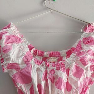 BRAND NEW PINK AND WHITE TOP WITH TAG