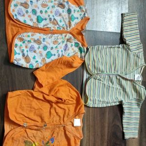 Pack Of 3 Cotton jabla For Upto 6 Month Babies