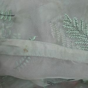 Organza Leaf Embroidered Dupatta