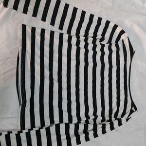 Black And White Striped Top