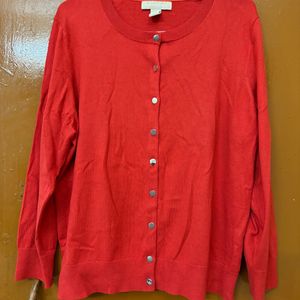 Red Soft Cardigan