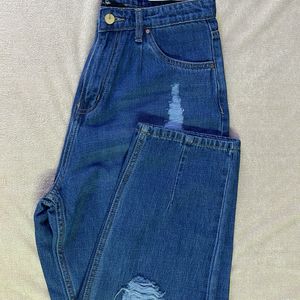 Denim Ribbed Jeans