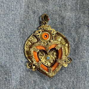 Orange Heart Pendent