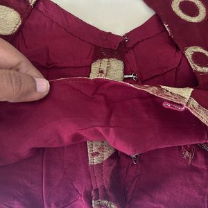 Colourful Maroon Silk Blouse For Sale🤩🤩