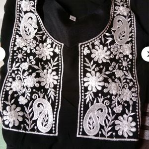 Black and White Chikankari Kurta