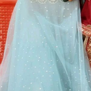 Sky Blue Colour Heavy Lengha Choli,