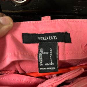 Forever-21 Bootcut Coral Pink Pants