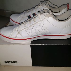 Adidas Vs Pace shoes white black red