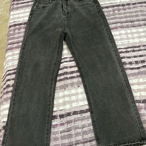 URBANIC CHARCOAL WIDE LEG JEANS