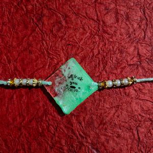 Resin Rakhi With Quote