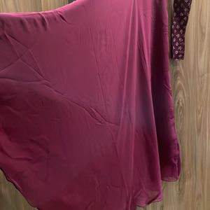 Chiffon Umbrella Gown (length-57 Inches)