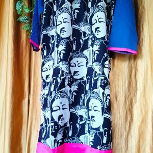 Buddha  digiprint kurti