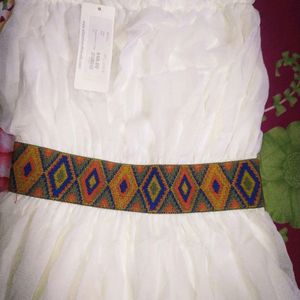 White Navajo Tube Top Dress