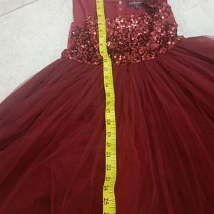 Branded New Stylish Maroon Frock Once Used