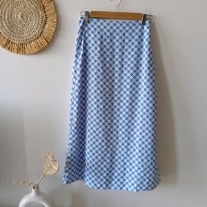 Forever 21 Gingham Print A Line Skirt