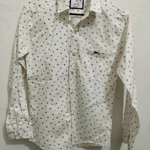 (Negotiable) White Shirt With Flowers