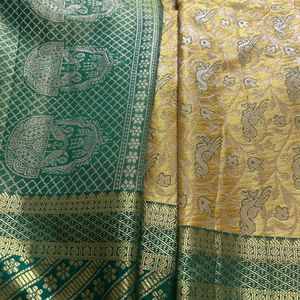 Brand New Heavy Pattu Saree With Unstich Blouse