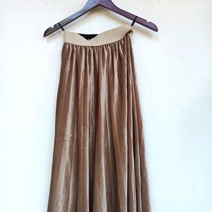 Velvet Dusk Nude Gold Skirt