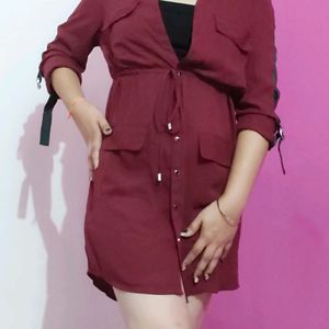 Maroon Summer Dress