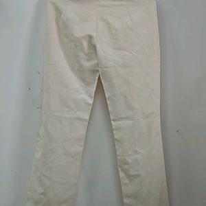 Korean Off White Straight Leg Trouser