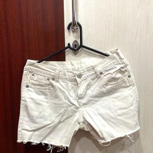 White Denim Shorts