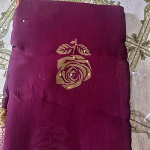 'Purple Florence Saree' With Blouse