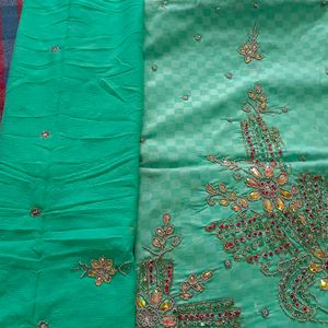 Cotton Handwork Suit With Duptta