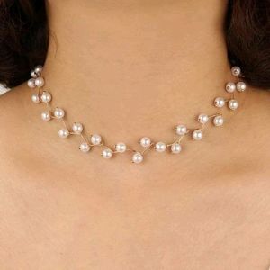 Korean Pearl Necklace Choker