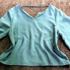 Green Casual Tops