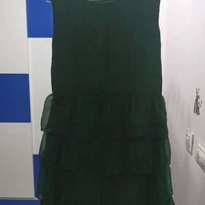 Audrey Green Ruffle Dress