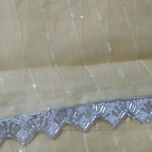 Pure Organza Saree With Pearls