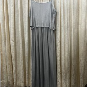 Silver Maxi Party Dress