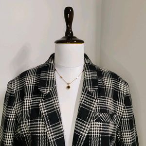 🆕 Women Checked Single Breasted Blazer