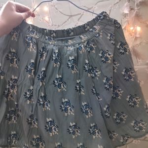 💘 floral Printed Blue Skirt💙💘