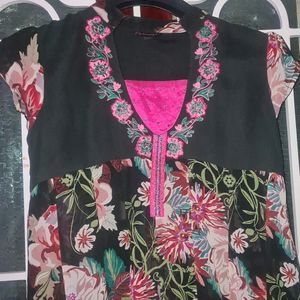 Multicolored Embroidered Anarkali Kurta